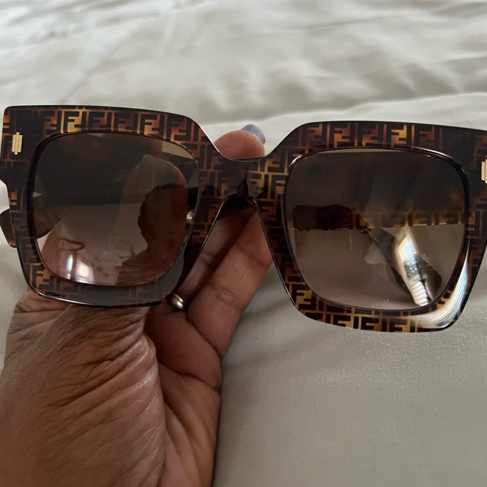 Fendi Tortoise Shell Square Sunglasses